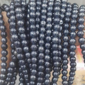 GLASS GUNMETAL JELLY BEADS (JELLY BLACK)