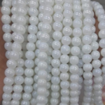 GLASS JELLY MILKY WHITE BEADS