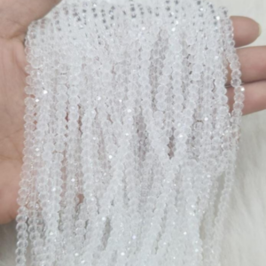 GLASS CRYSTAL WHITE BEADS