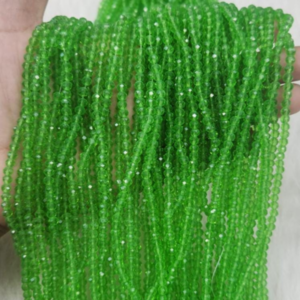 GLASS CRYSTAL LIGHT GREEN BEADS