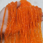 GLASS CRYSTAL ORANGE BEADS