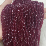 GLASS CRYSTAL MAROON BEADS