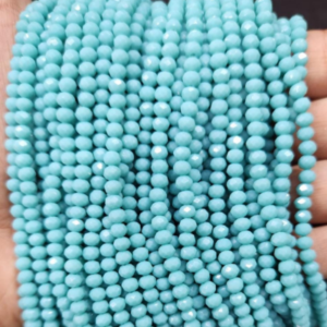 GLASS CRYSTAL OPECK TURQUOISE BEADS