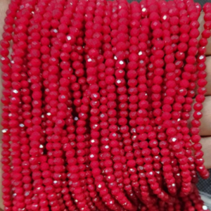GLASS CRYSTAL OPECK MAROON BEADS