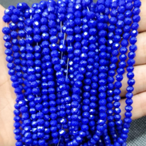 GLASS CRYSTAL OPECK DARK BLUE BEADS