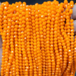 GLASS CRYSTAL OPECK ORANGE BEADS