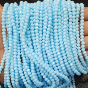 GLASS CRYSTAL OPECK LIGHT BLUE BEADS
