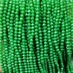 GLASS CRYSTAL OPECK GREEN BEADS