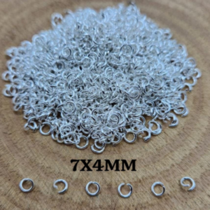 SILVER JUMP RING 7x4 MM