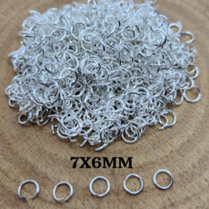 SILVER JUMP RING 7x6 MM
