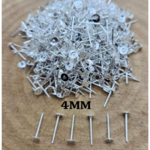 SLVER EAR STUDS BASE 4 MM