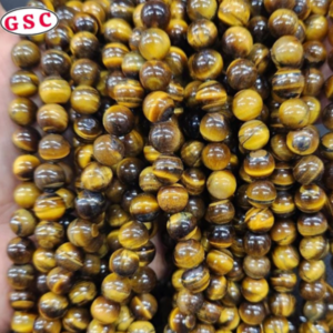 NATURAL STONE TIGER BEADS 8 MM