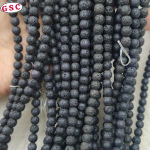 NATURAL STONE LAVA BEADS / VOLCANO BEADS 6MM