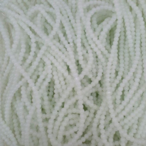 Glass white jelly beads