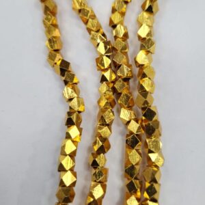6MM DIAMOND CUTTING BRASS BEADS