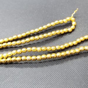 3MM CHECK BALL GOLDEN BRASS BEADS(ANTI-TARNISH)