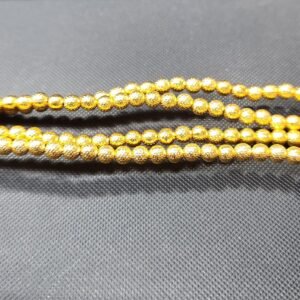 4MM CHECK BALL GOLDEN BRASS BEADS(ANTI-TARNISH)