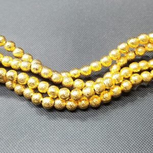 5MM CHECK BALL GOLDEN BRASS BEADS(ANTI-TARNISH)