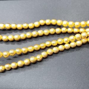 6MM CHECK BALL GOLDEN BRASS BEADS(ANTI-TARNISH)